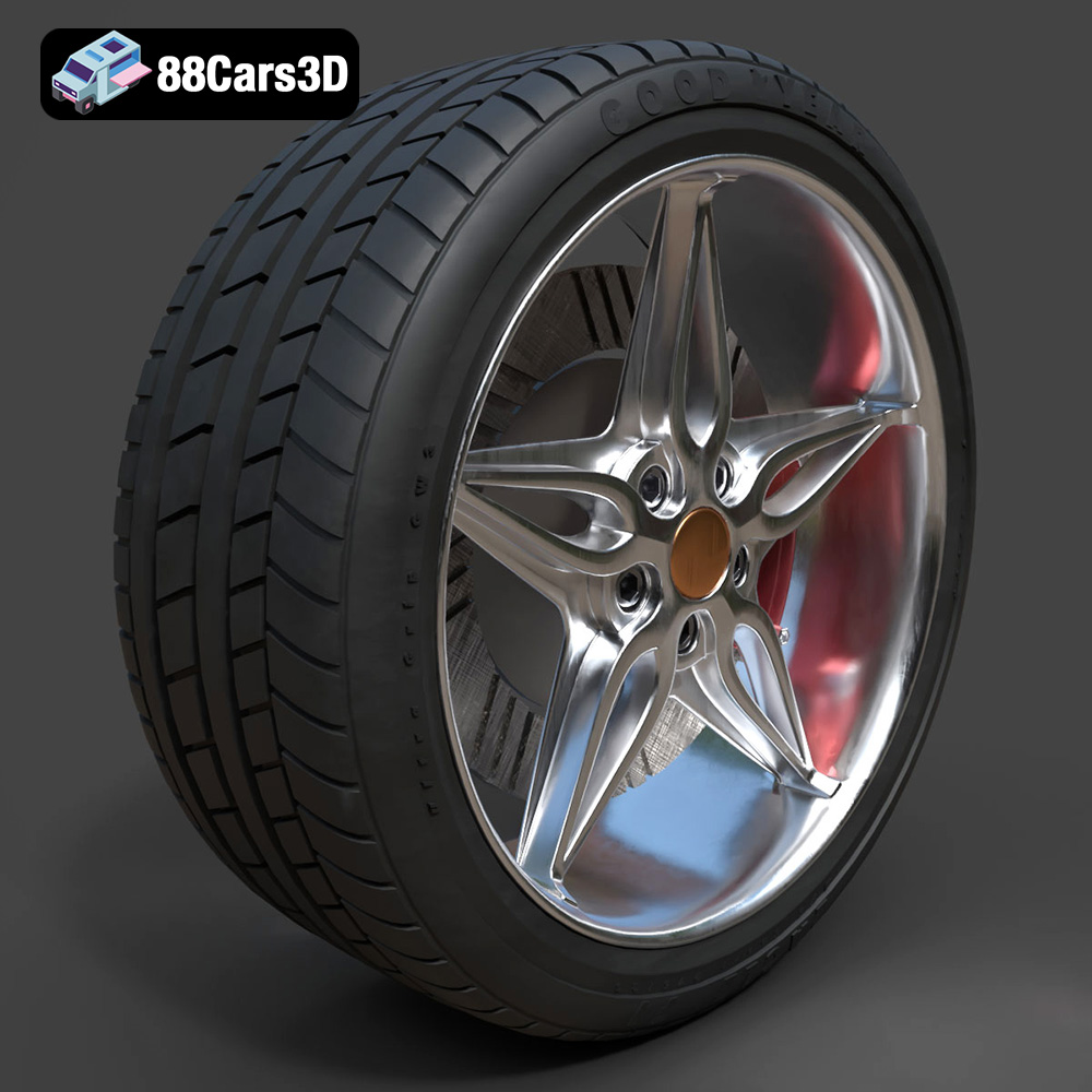 Wheel-001 Component 3D Model