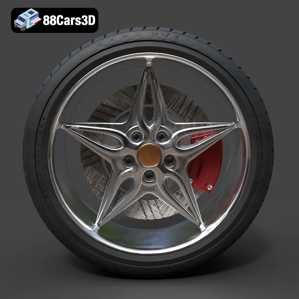 Wheel-001 Component 3D Model