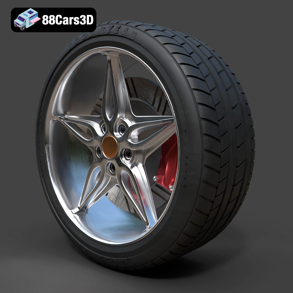 Wheel-001 Component 3D Model