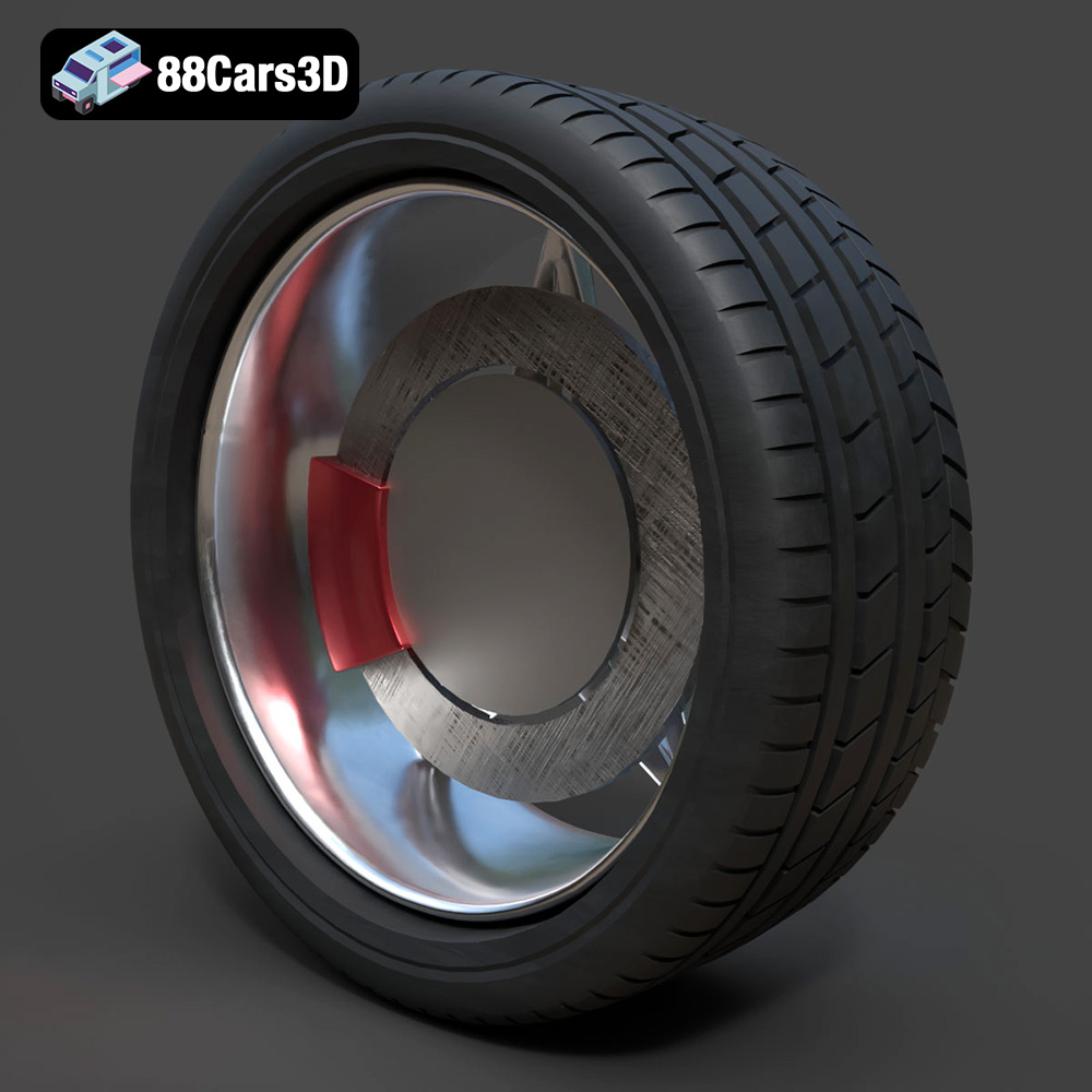 Wheel-001 Component 3D Model