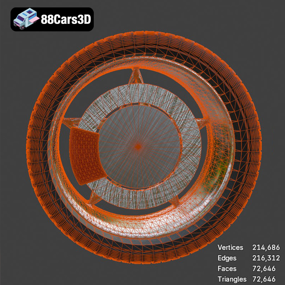 Wheel-001 Component 3D Model