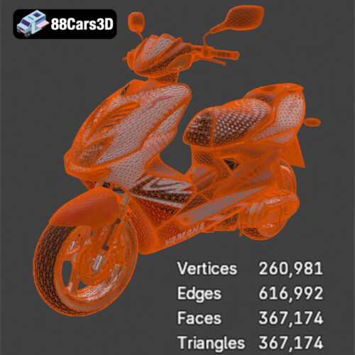 Yamaha Aerox R-002 2024 3D Model