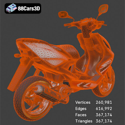 Yamaha Aerox R-002 2024 3D Model