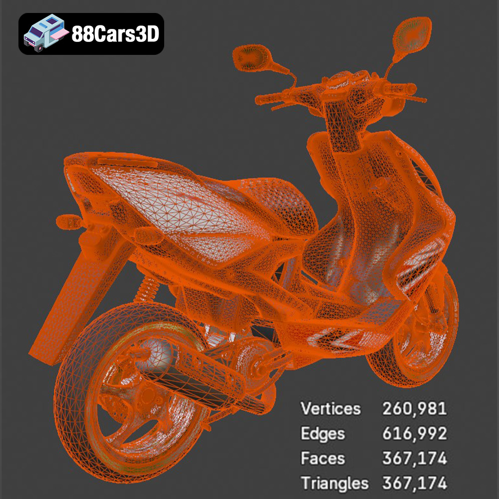 Yamaha Aerox R-002 2024 3D Model