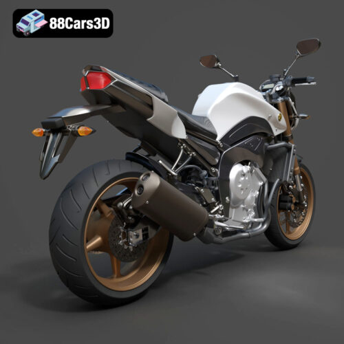 Yamaha FZ8 2011 3D Model