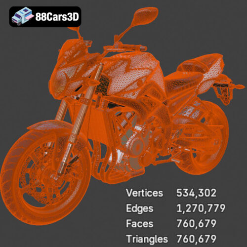 Yamaha FZ8 2011 3D Model
