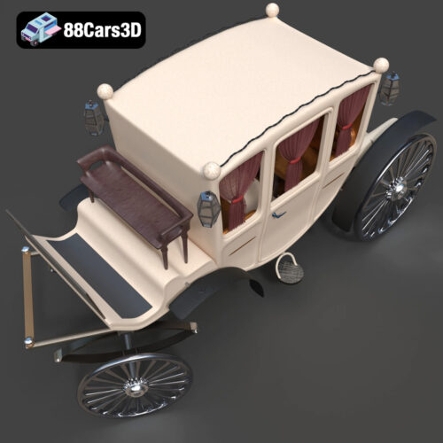 Classic Horse Drawn Carriage 3D Model