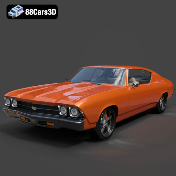 Chevrolet Chevelle SS 1969-001 Chevrolet Chevelle SS 1969 3D Model