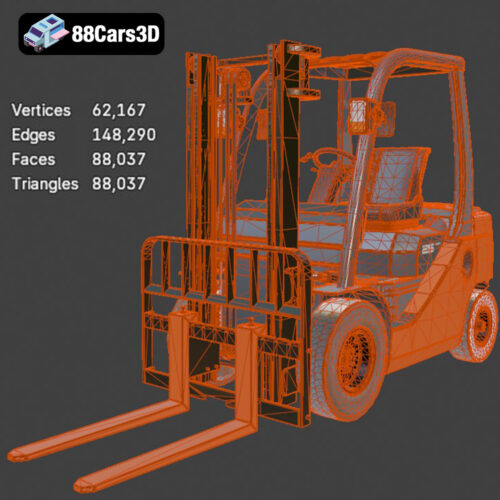 Forklift Toyota-007 Toyota Forklift 3D Model