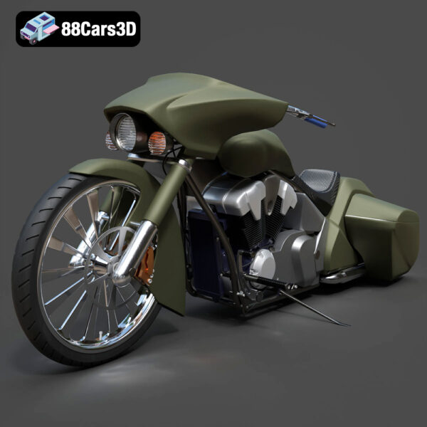 Honda_Stateline Bagger Slammer-001 Honda Stateline Bagger Slammer 3D Model