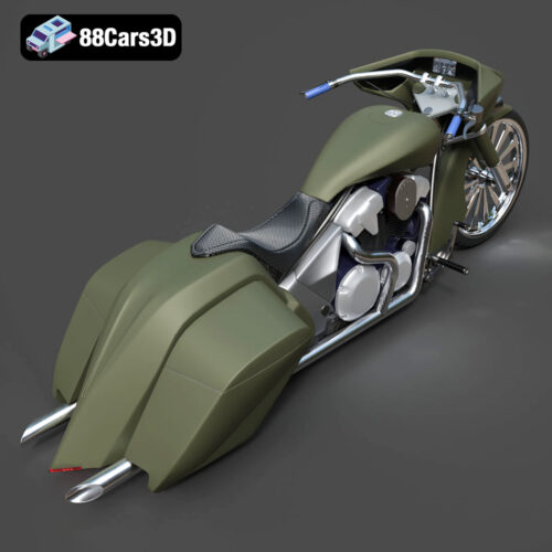 Honda_Stateline Bagger Slammer-004 Honda Stateline Bagger Slammer 3D Model