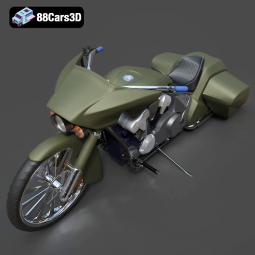 Honda_Stateline Bagger Slammer-006 Honda Stateline Bagger Slammer 3D Model