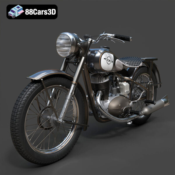 IZ-49-001 IZ-49 Classic Motorcycle 3D Model