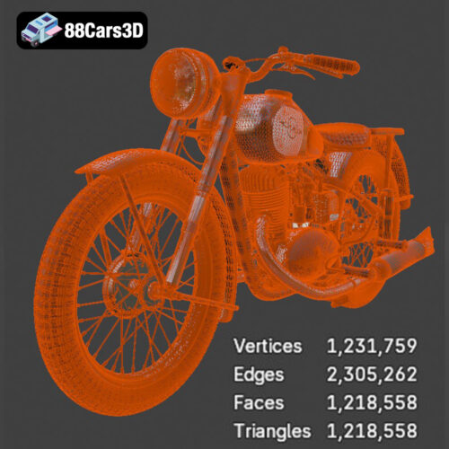 IZ-49 Classic Motorcycle 3D Model