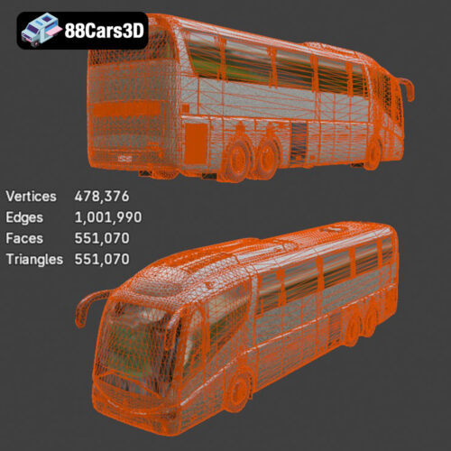 Irizar Scania PB 6x2-007 Irizar Scania PB 6x2 3D Model