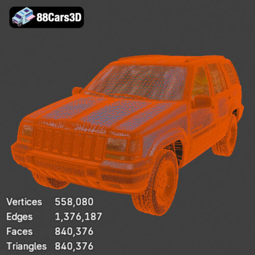 Jeep Grand Cherokee Laredo (ZJ)-007 Jeep Grand Cherokee Laredo (ZJ) 3D Model