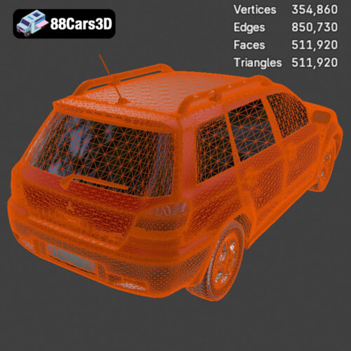 Mitsubishi Outlander 2003 3D Model