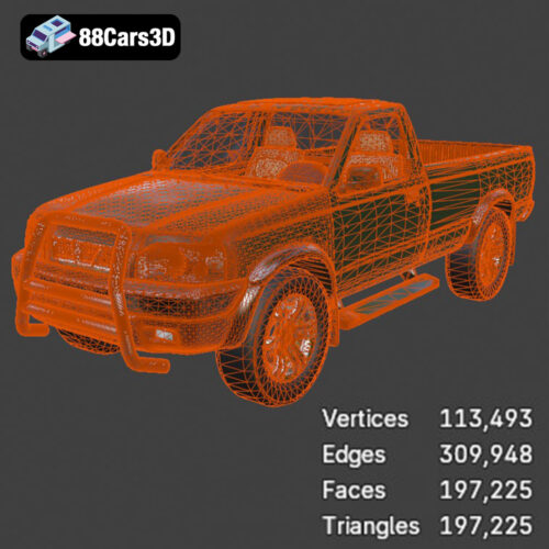 Nissan Frontier Regular Cab 3D Model