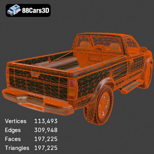 Nissan Frontier Regular Cab 3D Model