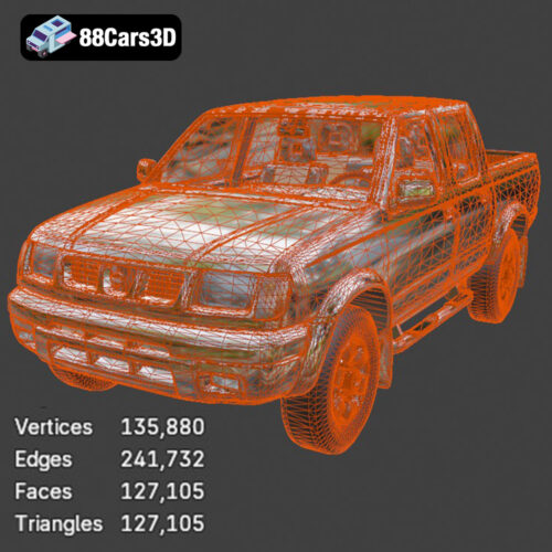 Nissan Pickup Navara Crew Cab 3D Model