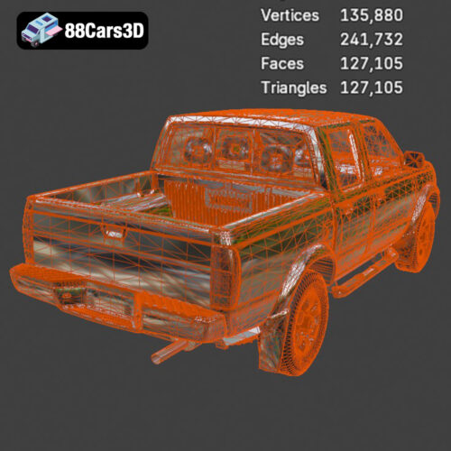 Nissan Pickup Navara Crew Cab 3D Model