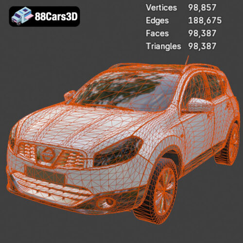 Nissan Qashqai 2009 3D Model