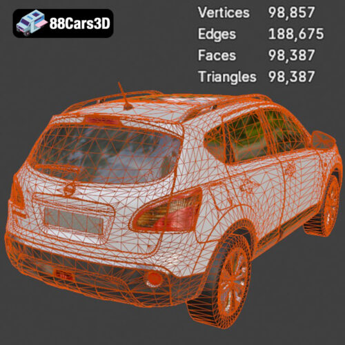 Nissan Qashqai 2009 3D Model