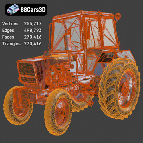 Old Tractor 3D Model