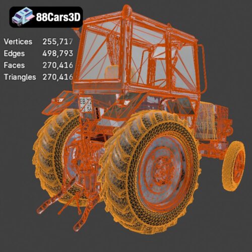 Old Tractor 3D Model