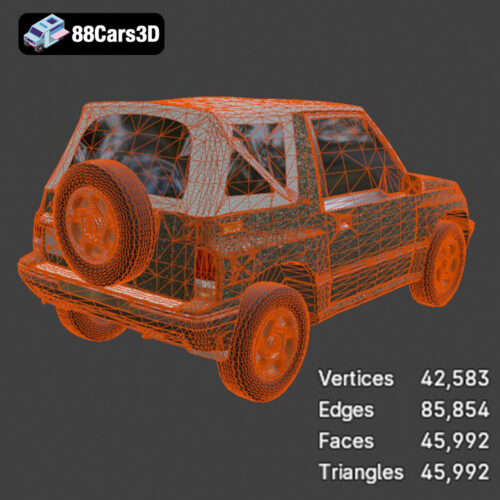 Suzuki Vitara Canvas Top (Geo Tracker Cabrio) 3D Model