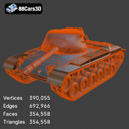 AMX 50 100 French Heavy Tank 3D Model