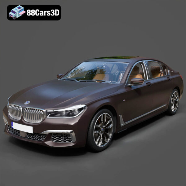 BMW M7 (G12) with HQ Interior 2017 3D Model