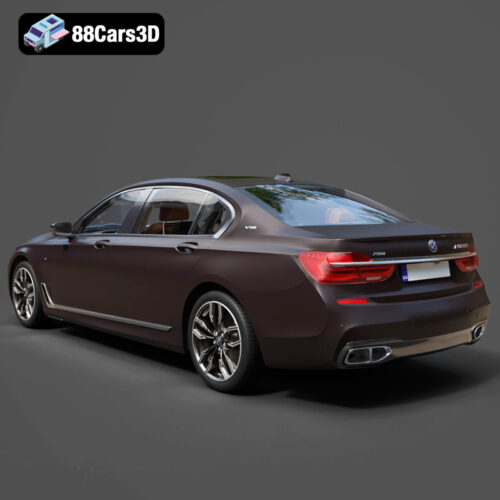 BMW M7 (G12) with HQ Interior 2017 3D Model