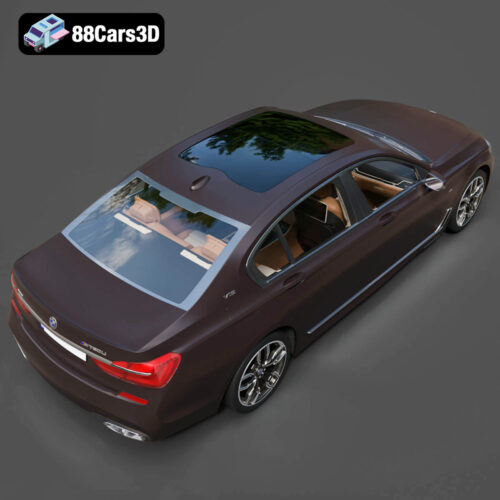 BMW M7 (G12) with HQ Interior 2017 3D Model
