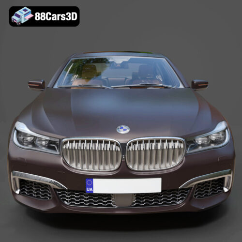 BMW M7 (G12) with HQ Interior 2017 3D Model