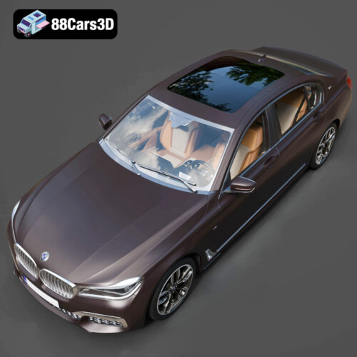 BMW M7 (G12) with HQ Interior 2017 3D Model