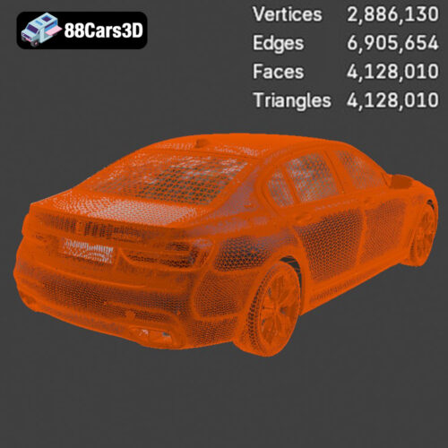 BMW M7 (G12) with HQ Interior 2017 3D Model