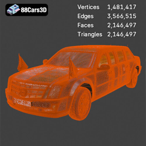 Cadillac US Presidential State Car 3D Model