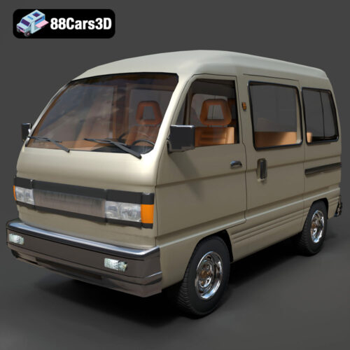 Car-001 Suzuki Super Carry 1000 Microvan 3D Model