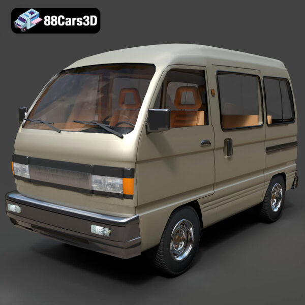Car-001 Suzuki Super Carry 1000 Microvan 3D Model