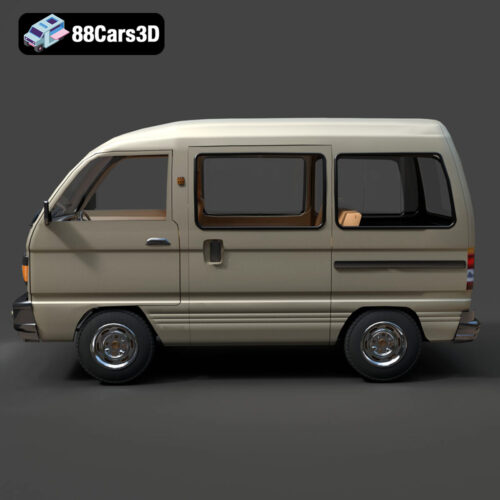 Car-002 Suzuki Super Carry 1000 Microvan 3D Model