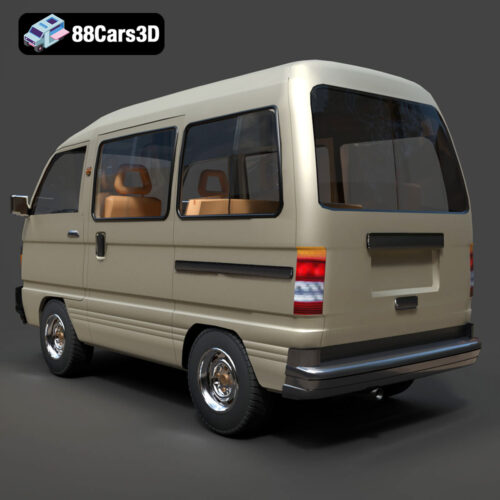 Car-003 Suzuki Super Carry 1000 Microvan 3D Model