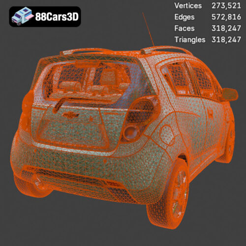 Chevrolet Spark LT 3D Model 3D Printable STL