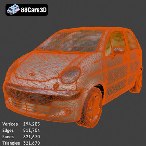Damas-007 Daewoo Damas Microvan 3D Model