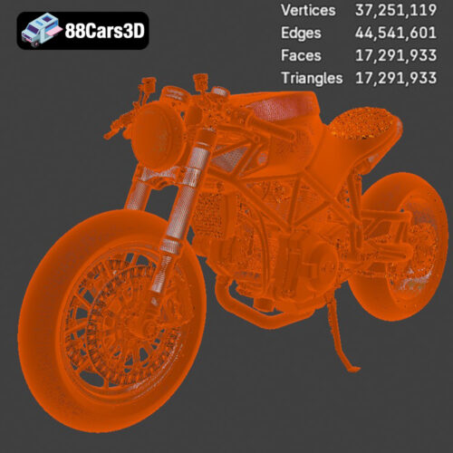Ducati 916 Custom Café Fighter 3D Model