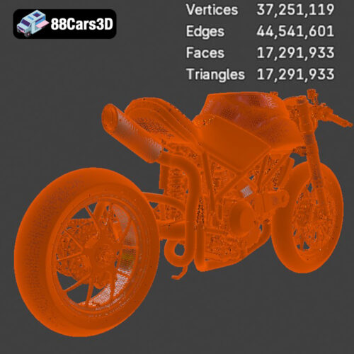 Ducati 916 Custom Café Fighter 3D Model