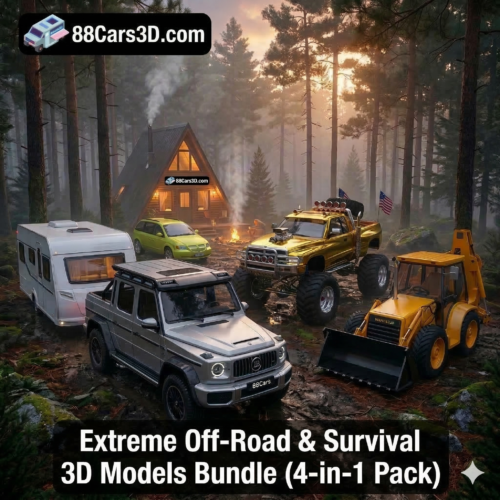 Extreme Off-Road & Survival 3D Models Bundle (4-in-1 Pack)3D Printable STL