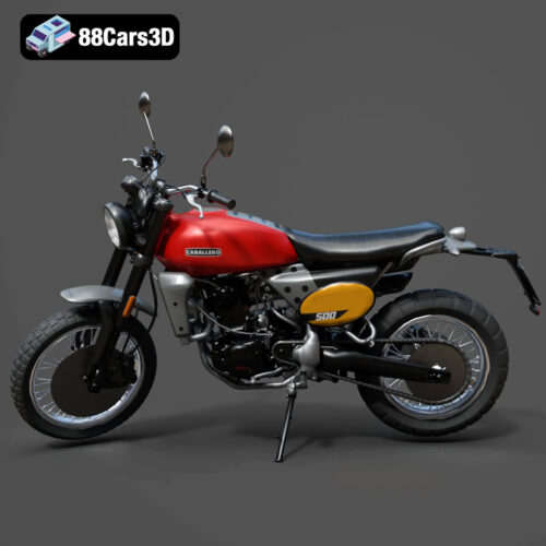 Fantic Caballero 500 Scrambler 3D Model