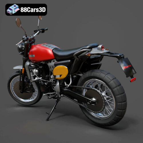 Fantic Caballero 500 Scrambler 3D Model