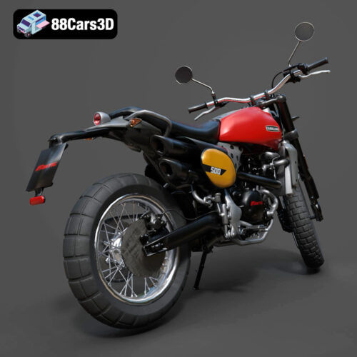 Fantic Caballero 500 Scrambler 3D Model
